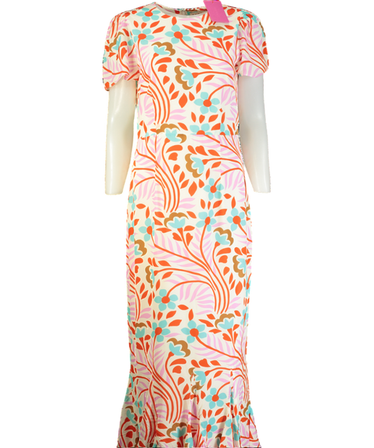 Rhode Resort Multicoloured Lulani Midi Dress UK 10