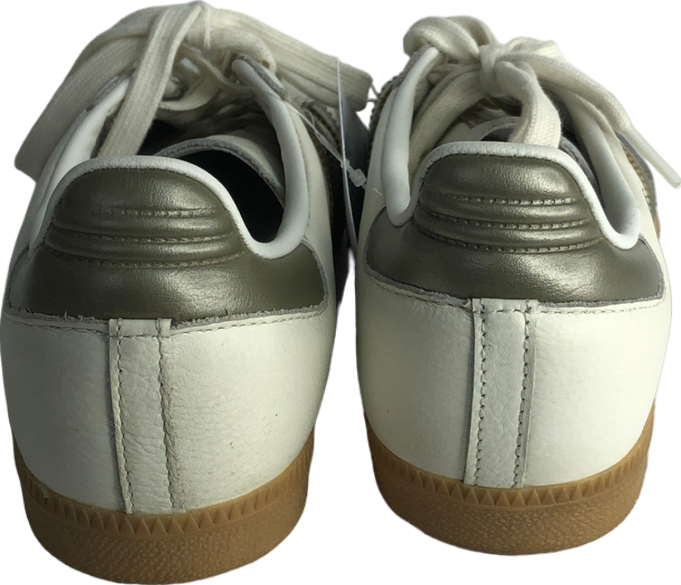 adidas Offwhite Cyber Metallic Wonder Gold Metallic Samba TrainerUK 7 EU 40 👠