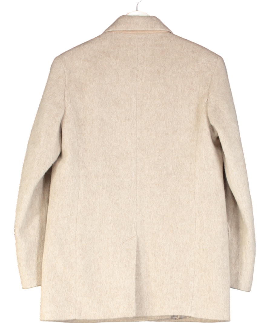 Arket Beige Brushed Wool Blazer Light Mole UK 8