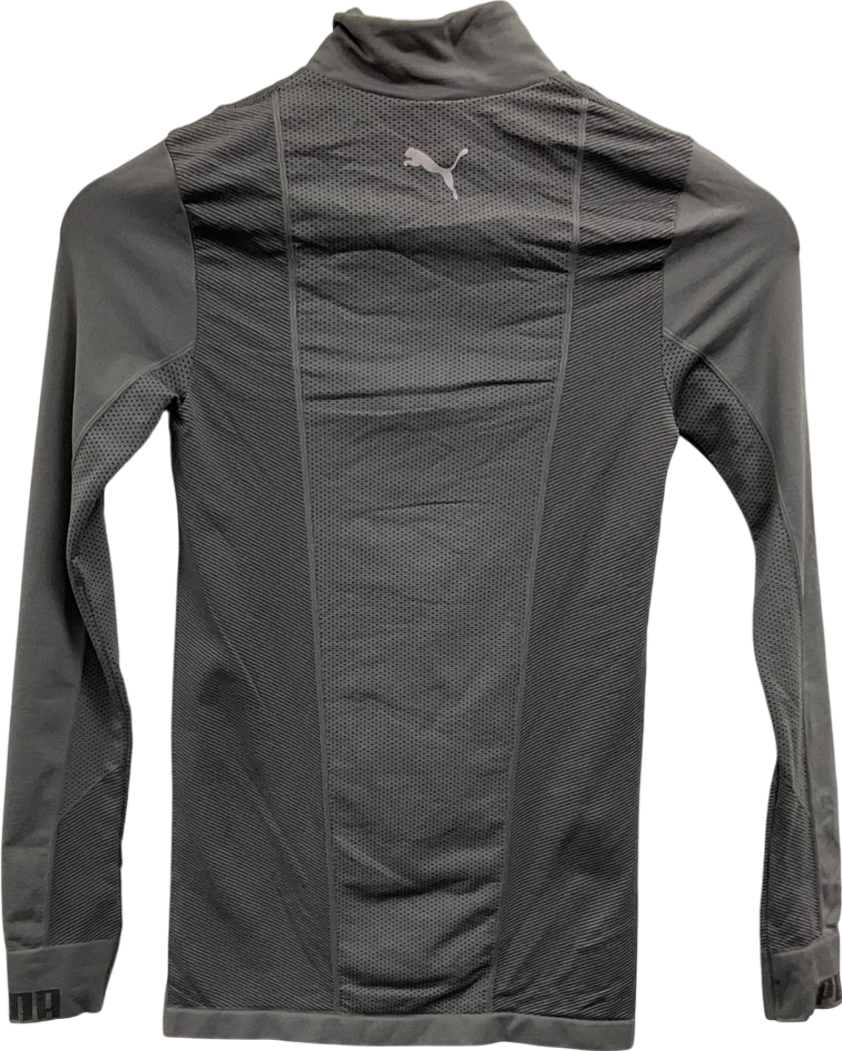 Puma Training Evoknit Seamless 1/4 Zip Top In Charcoal Grey UK XS