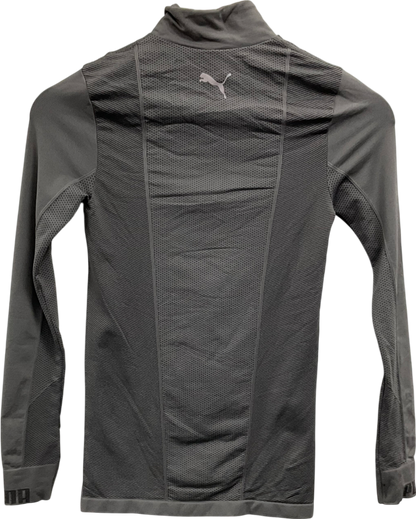 Puma Training Evoknit Seamless 1/4 Zip Top In Charcoal Grey UK XS