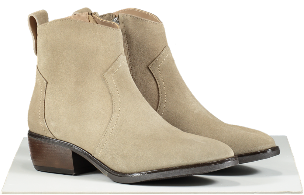 The White Company Beige Western Ankle Boots In Mushroom UK 8 EU 41 👠