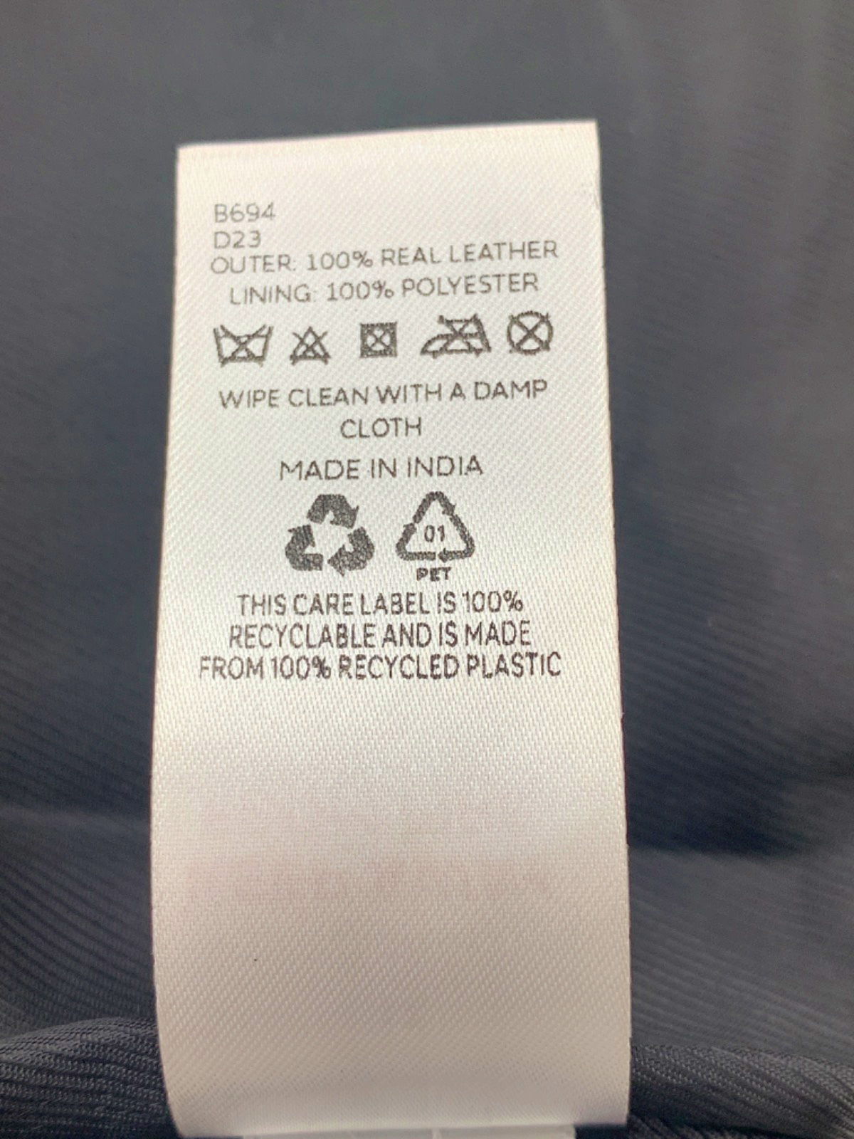 Fig & Basil Black Real Leather Coat UK 12