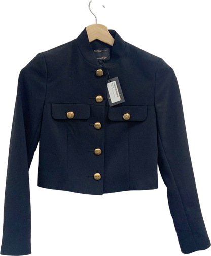 River Island Black Somewhere To Go Military Style Jacket UK 6