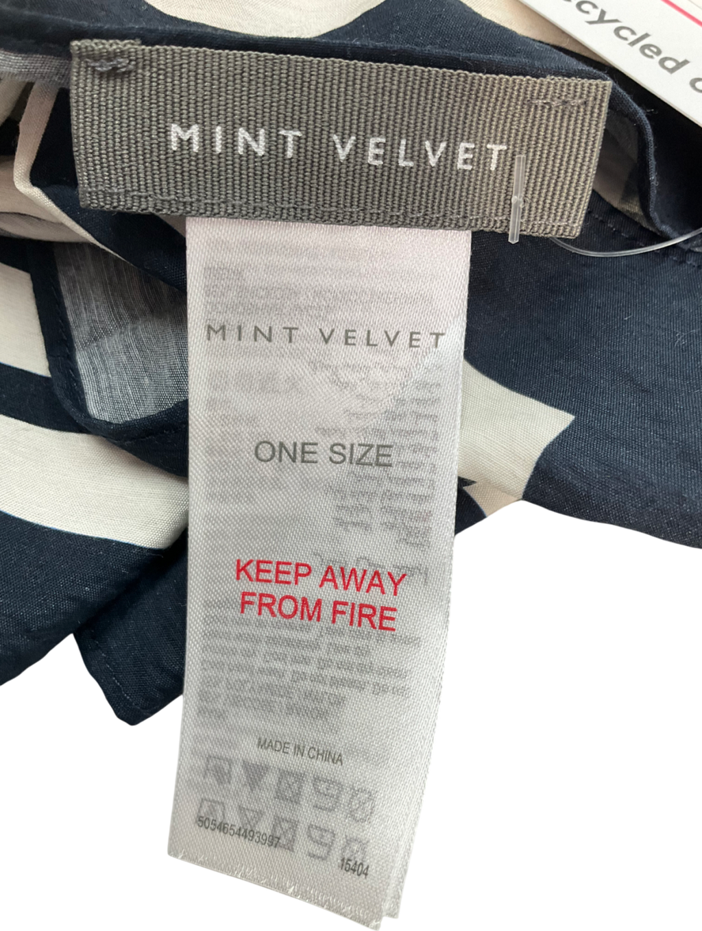 Mint Velvet White Geometric Print Neck Scarf