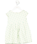 Bonpoint Green Cotton Polka Dot Dress 4 Years