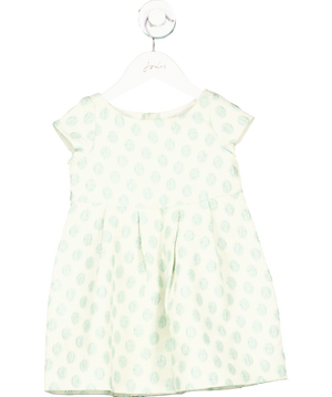 Bonpoint Green Cotton Polka Dot Dress 4 Years