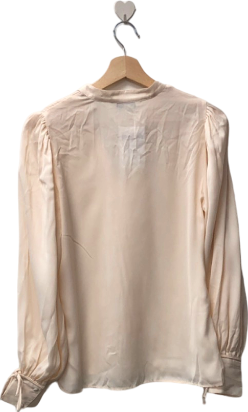 Friends Like These Millie Mackintosh Cream Silk Button-Down Blouse UK 8