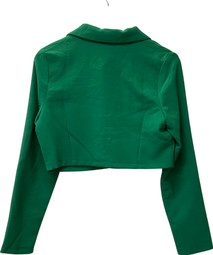 In The Style Green Cropped Blazer UK 10