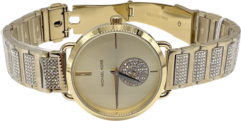 MICHAEL KORS Portia Pave Yellow Gold Dial Ladies Watch - MK3852