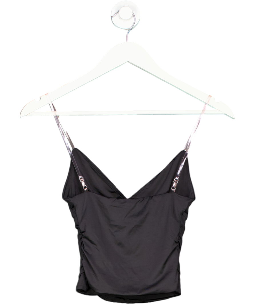 Oh Polly Black Slinky Cami Top UK XS