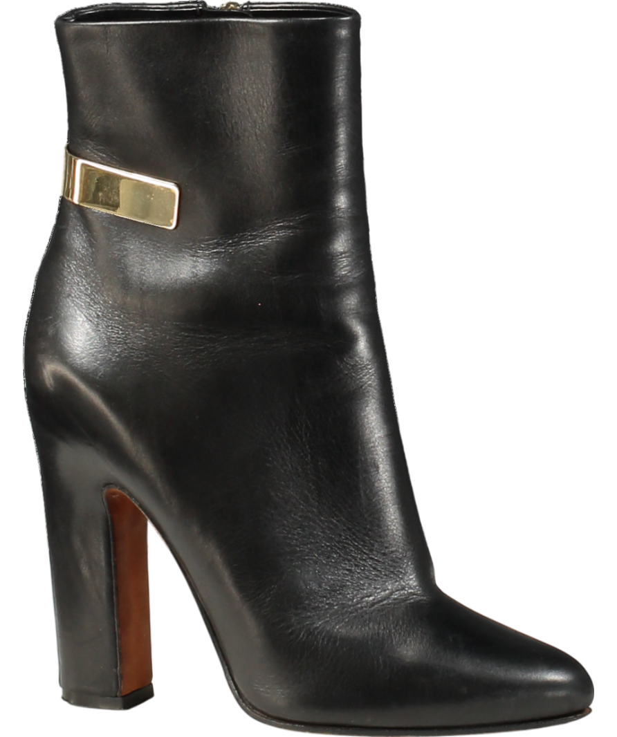 GIvenchy Black Smooth Calfskin Ankle Boots 36 UK 2 EU 35 👠