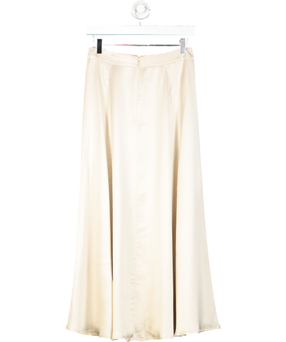 Paris Atelier- & Other Stories Cream Satin Midi Skirt UK 8