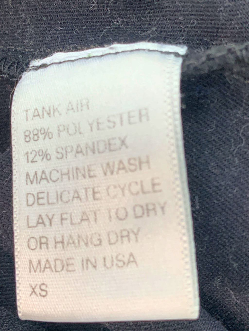 Tank Air Black Spaghetti Strap Top UK XS