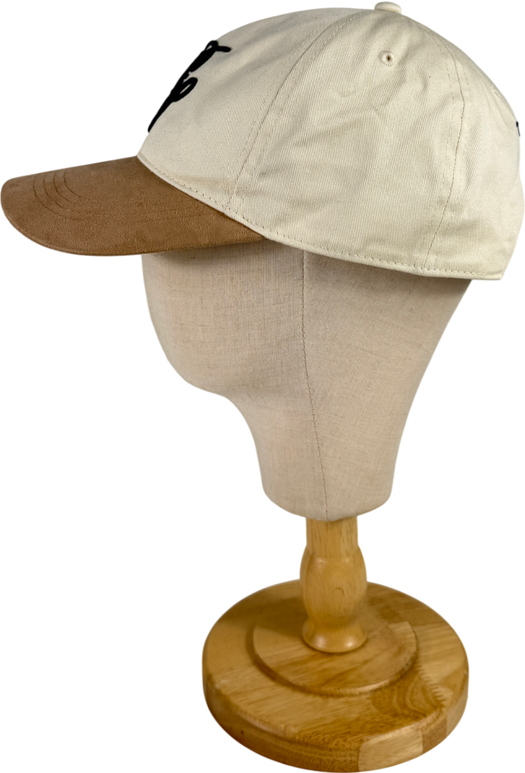 River Island Cream Script Embroidery Cap One Size