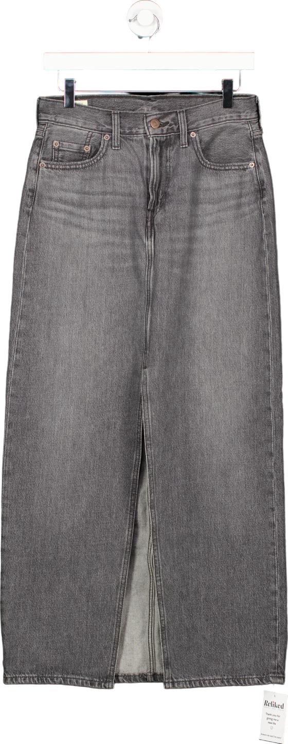 Levi's Grey Denim Midi Skirt Size W26