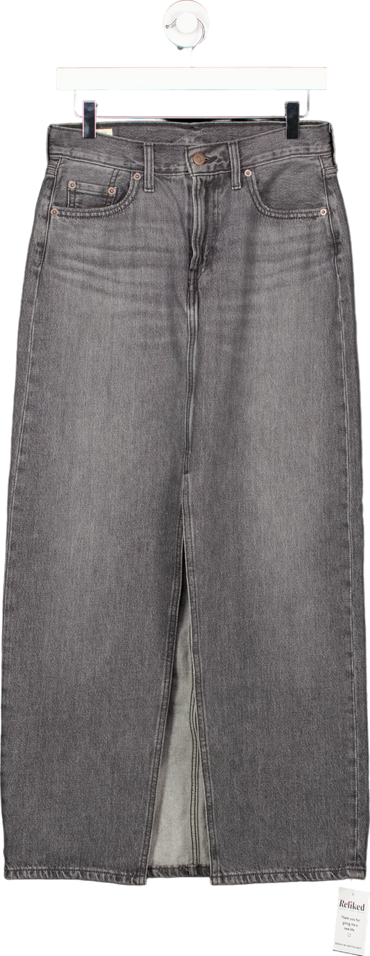 Levi's Grey Denim Midi Skirt Size W26