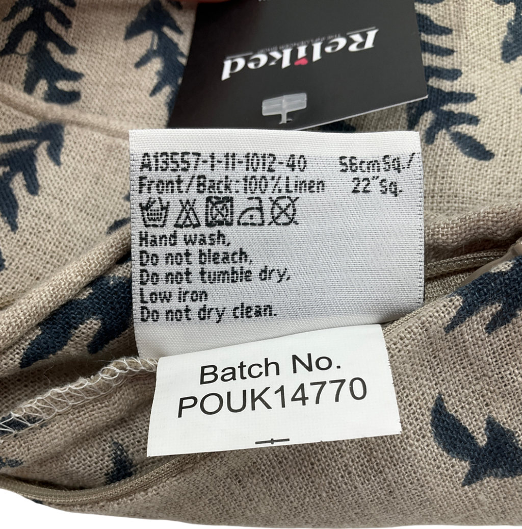 oka Areca Cushion Cover - Air Force Blue