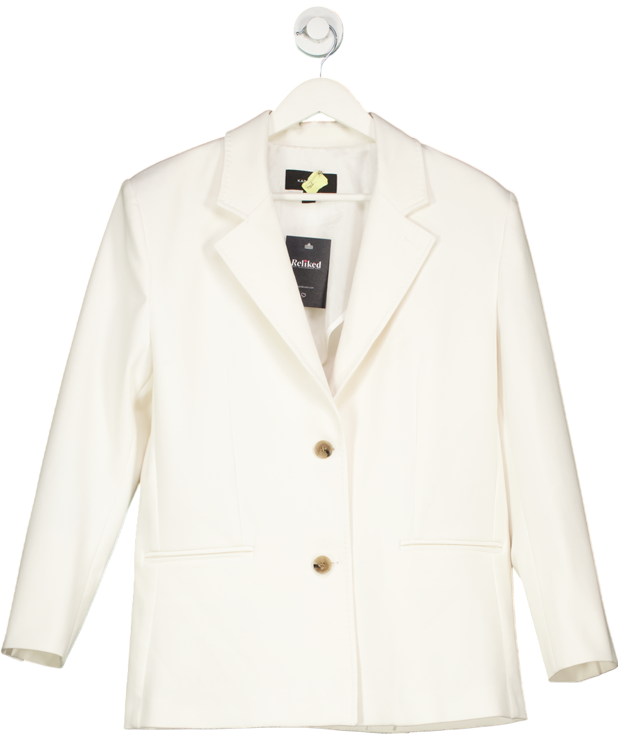 Karen Millen Cream Stitch Detail Blazer UK 10