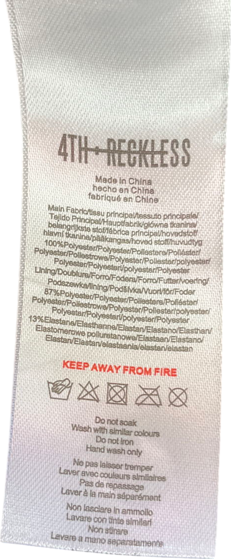 4th & Reckless Metallic Daphne Silver Embellished Mini Skirt UK 6