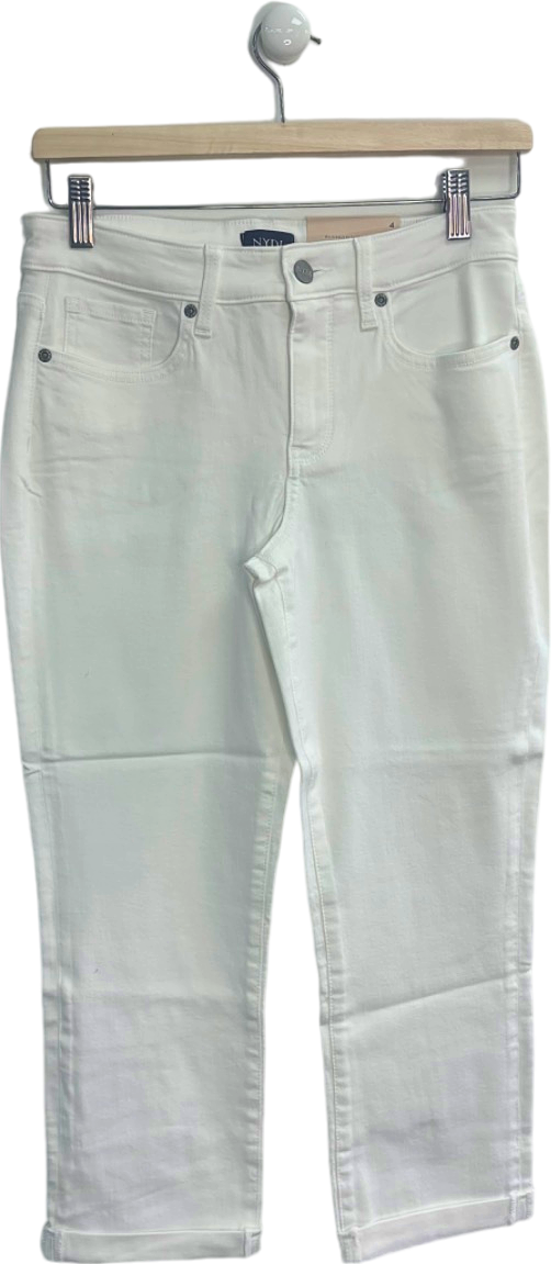 NYDJ Optic White Chloe Crop  Jeans Size 14