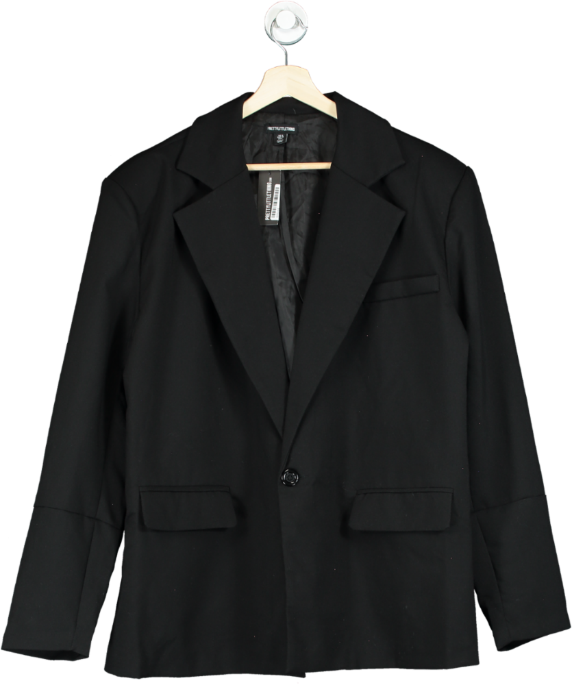PrettyLittleThing Black Blazer UK 12