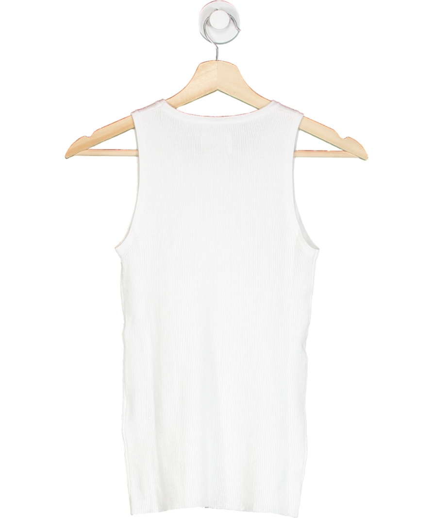 aexae Knit Ribbed Top In White UK S