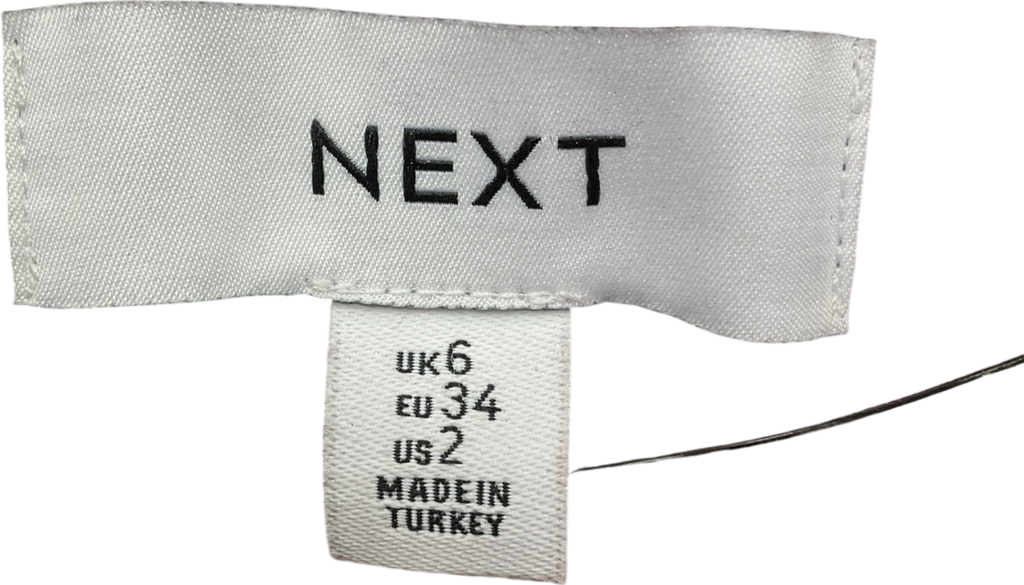 Next Metallic Rose Gold Satin Foil Midi Skirt UK 6