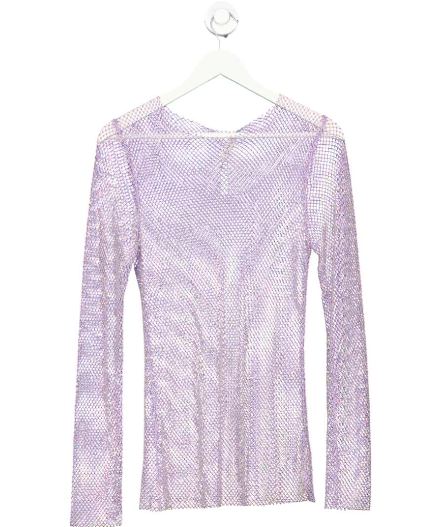 Free People Purple Intimately Filter Finish Long Sleeve Top UK M