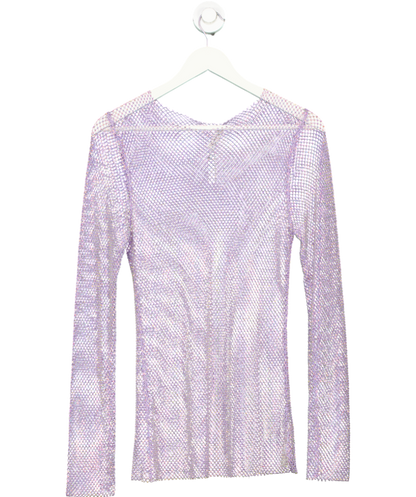 Free People Purple Intimately Filter Finish Long Sleeve Top UK M