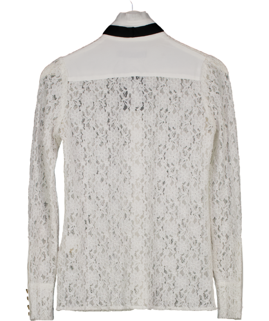 Holland Cooper White Lona Lace Shirt UK 8