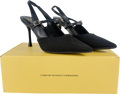 Cosy island Black Strikestep Elegant Stiletto Heeled Slingback UK 4