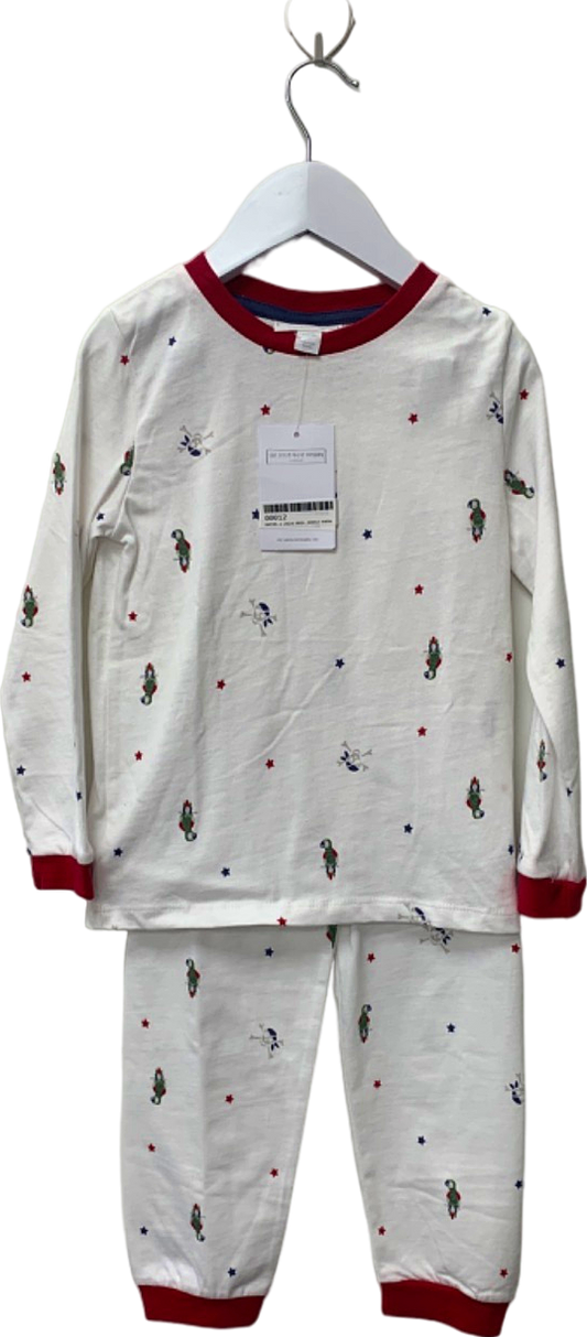 The Little White Company Multi Parrot Print Pyjama 4-5 Yrs