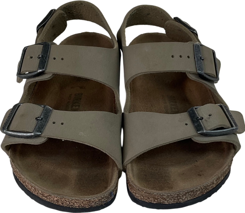 Birkenstock Green Milano Kids Bfbc Earthy Veg Narrow Faded Khaki UK 11 EU 29 👼