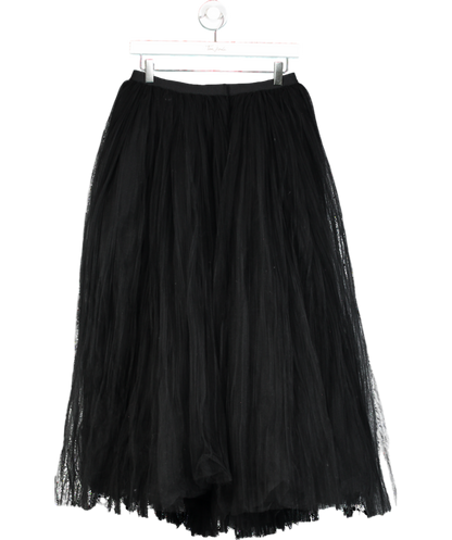 Khaite Black Samantha Pleated Tulle Midi Skirt UK S