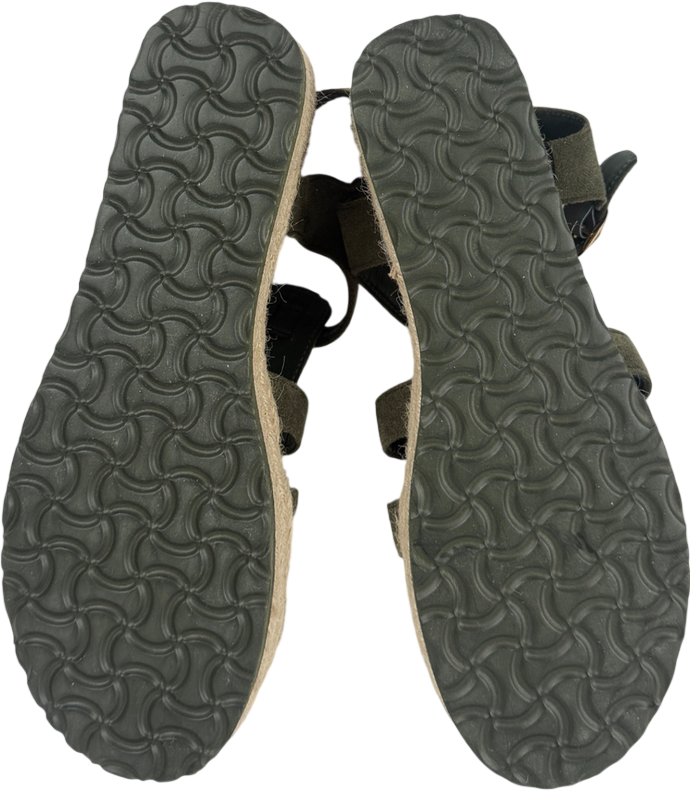 DUNLOP Green 'alani' Flatform Sandals UK 8 EU 41 👠