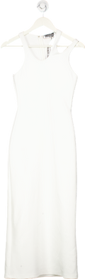David Koma White Neck Cutouts Pencil Dress Scuba UK 8