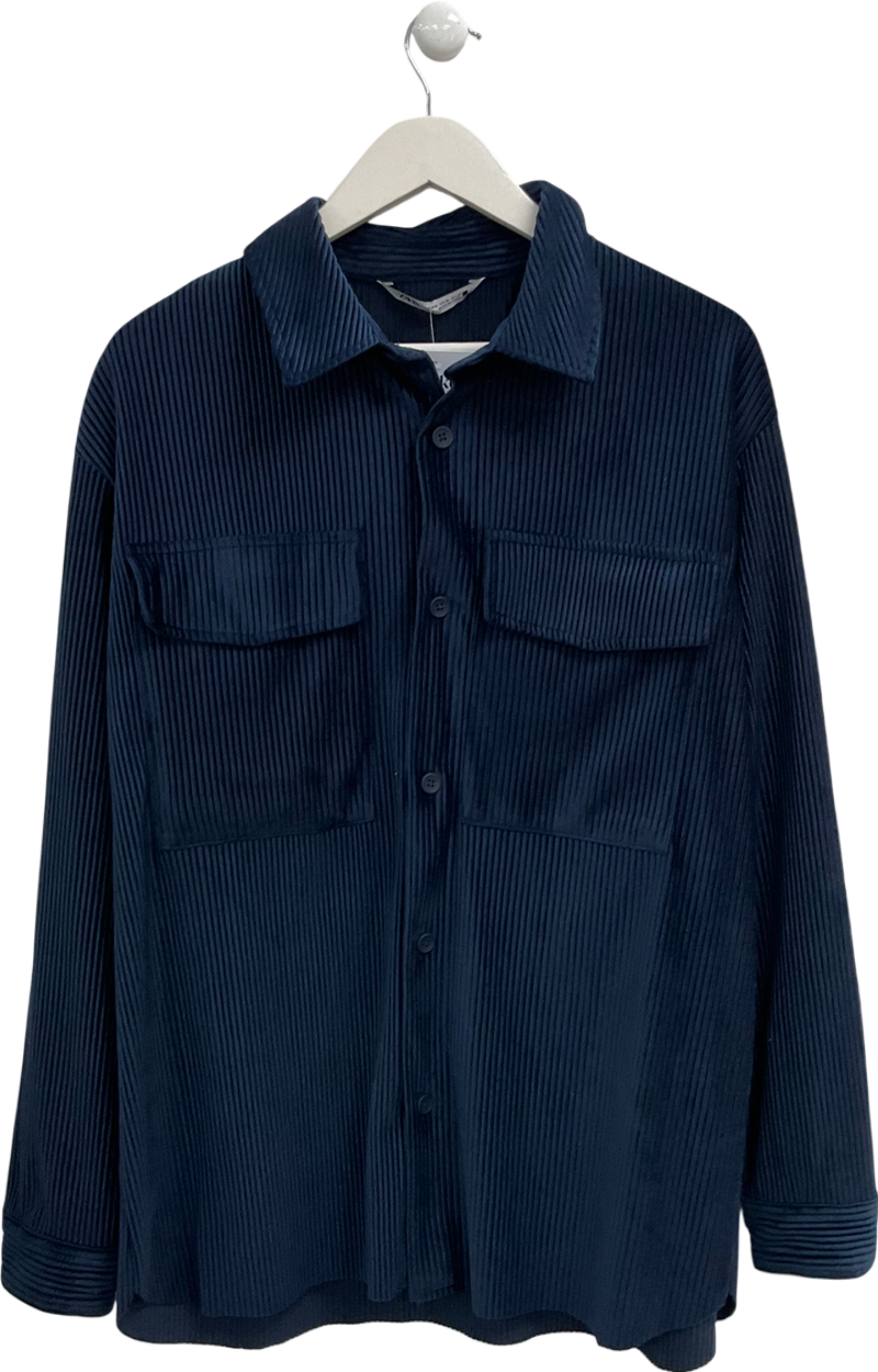 ZARA Blue Corduroy Shirt UK M