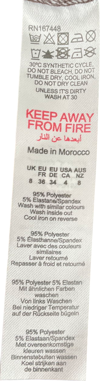 PrettyLittleThing Brown Chocolate Jersey Ruched Wrap Skinny Flare Trouser UK 8