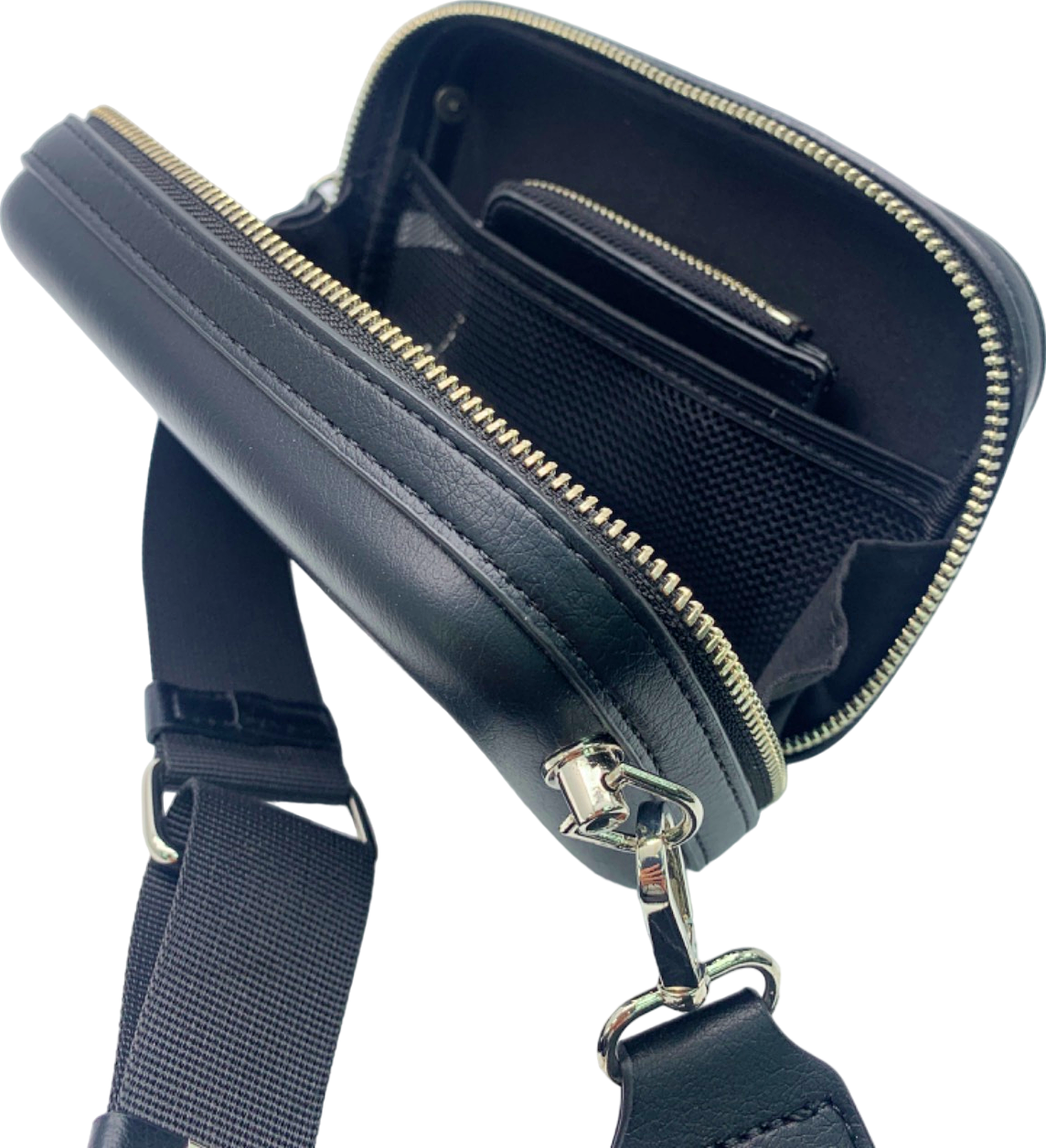 PEDRO Black Mini Sling Crossbody Bag and Wallet Set