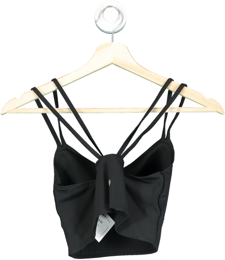 Unknown Brand Black Strappy Crop Top UK S