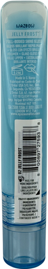 NYX Jelly Job, Full-bodied Shine Gloss, Lip-smoothing Shine Jelly Frost 7.5ml