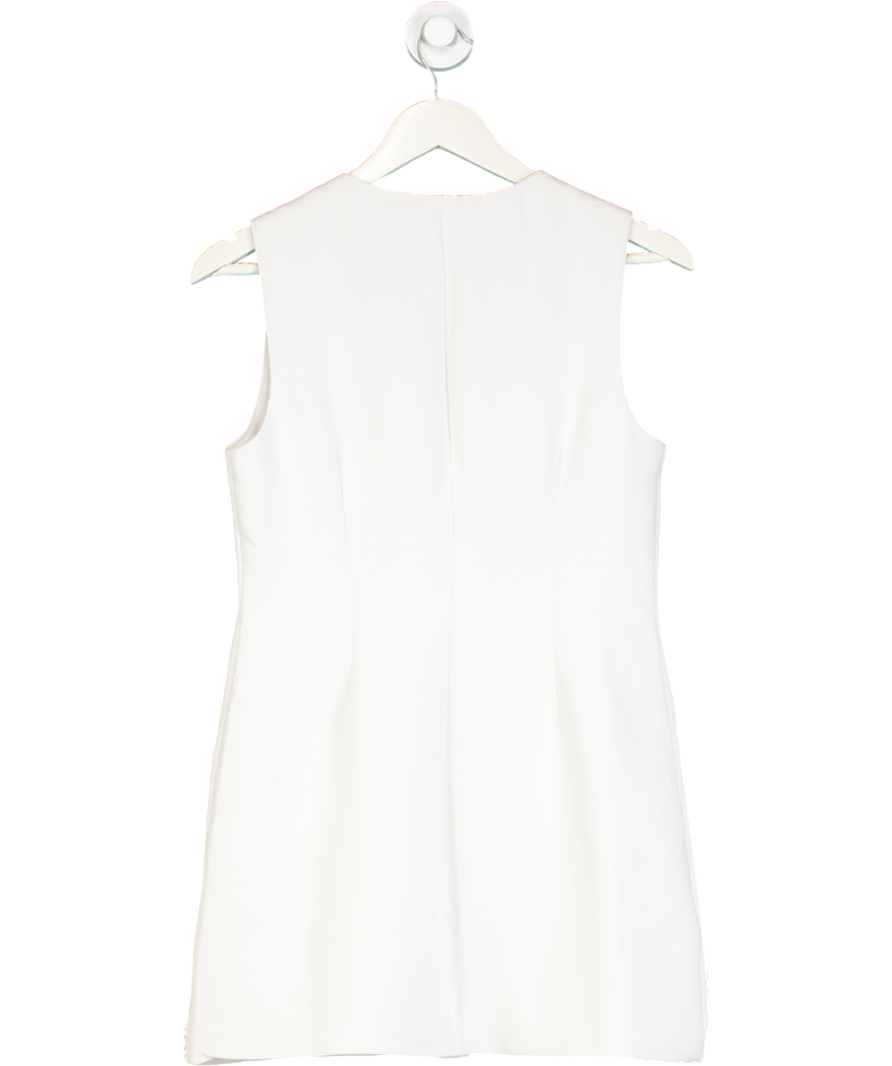 Abercrombie & Fitch White Tailored Longline Waistcoat UK S