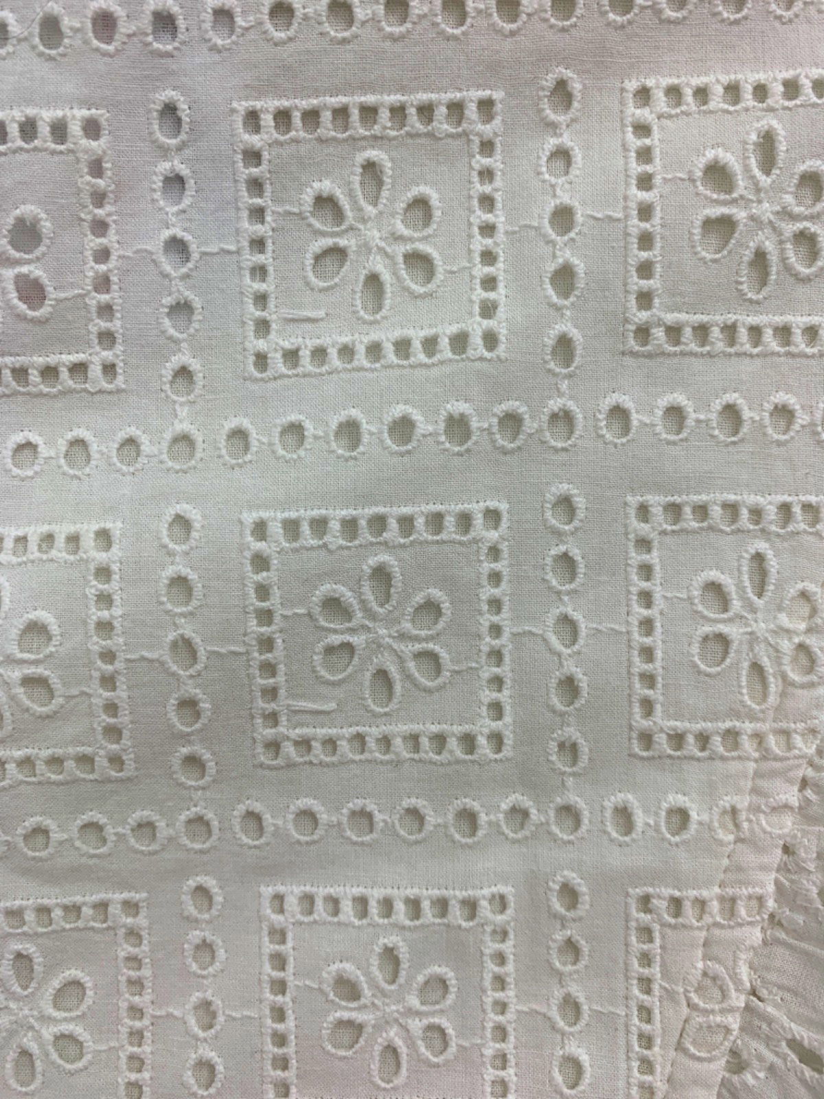 Beaufort & Blake White Eyelet Midi Dress UK 6