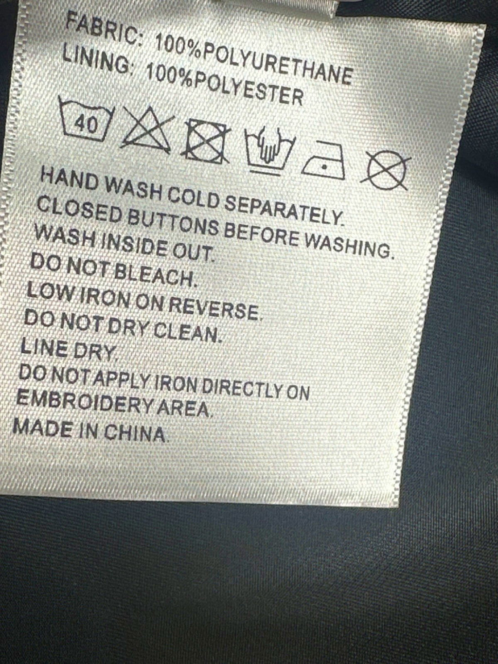 La Fam Black Faux Leather Jacket UK XL