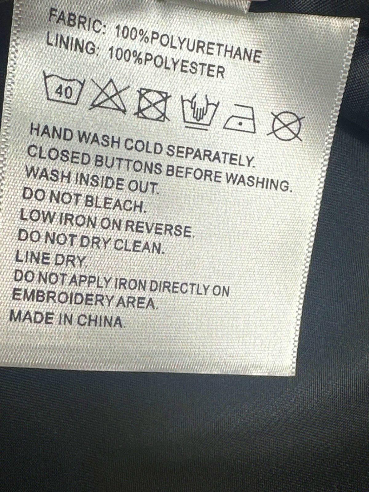 La Fam Black Faux Leather Jacket UK XL