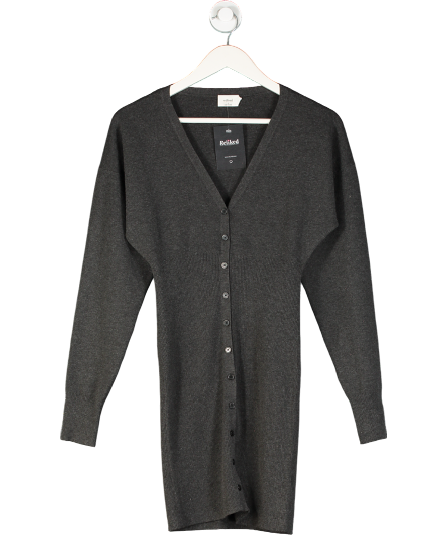 Wilfred Grey Orla Knit Cardigan Sweater Dress UK S