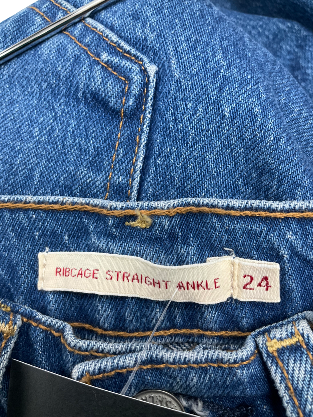 Levi's Blue Ribcage Straight Ankle Jeans W24