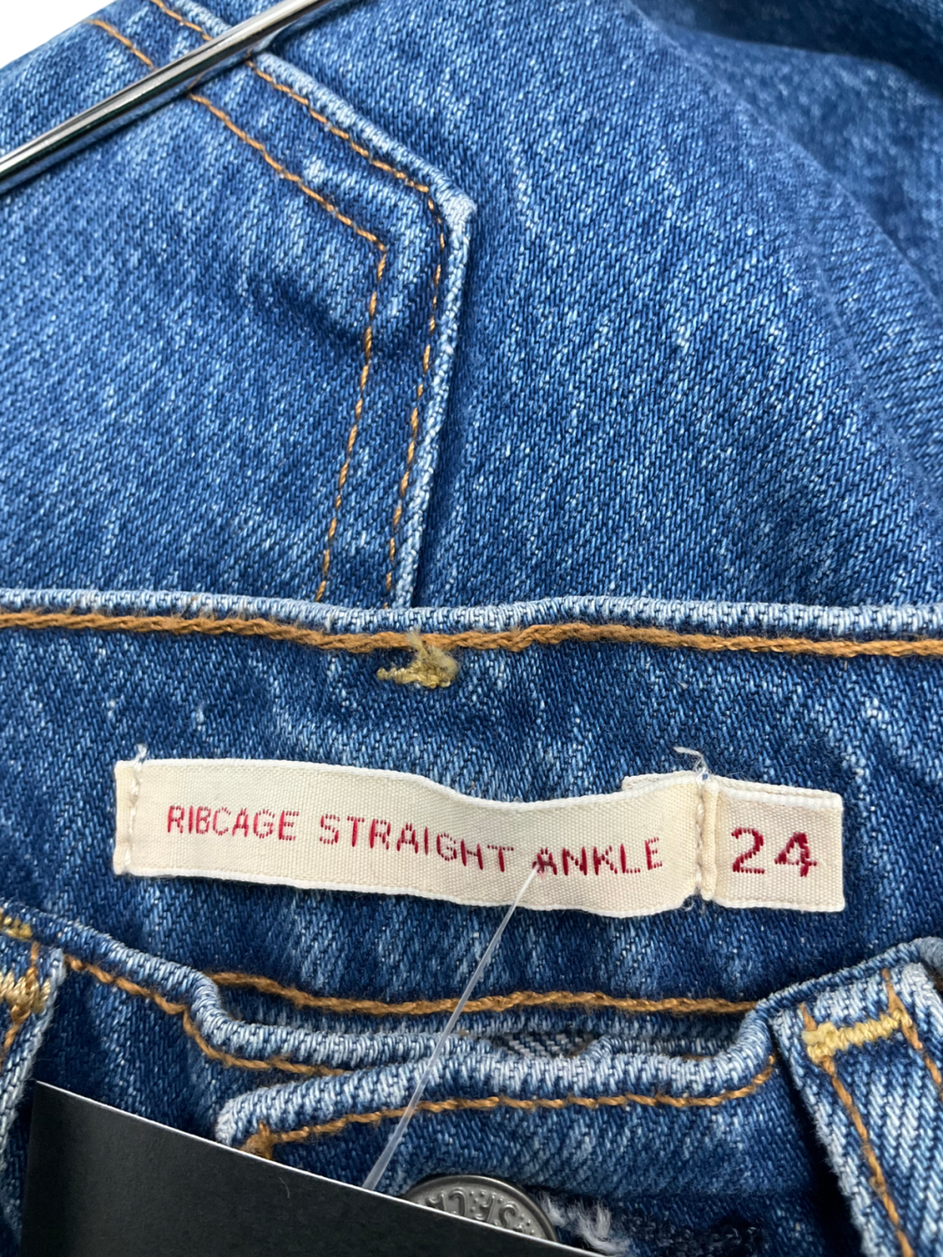 Levi's Blue Ribcage Straight Ankle Jeans W24