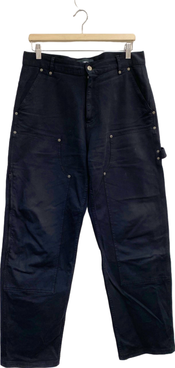 Represent Black Heavy Cargo Pants UK M